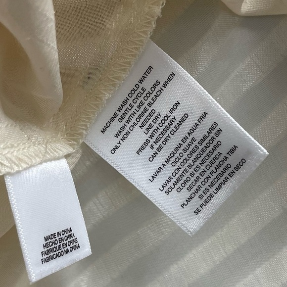 𝅺rachel Rachel Roy Womens Ivy Striped Sheer Top Ivory XL - Picture 3 of 6